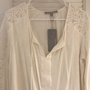 Long sleeve crochet lace blouse